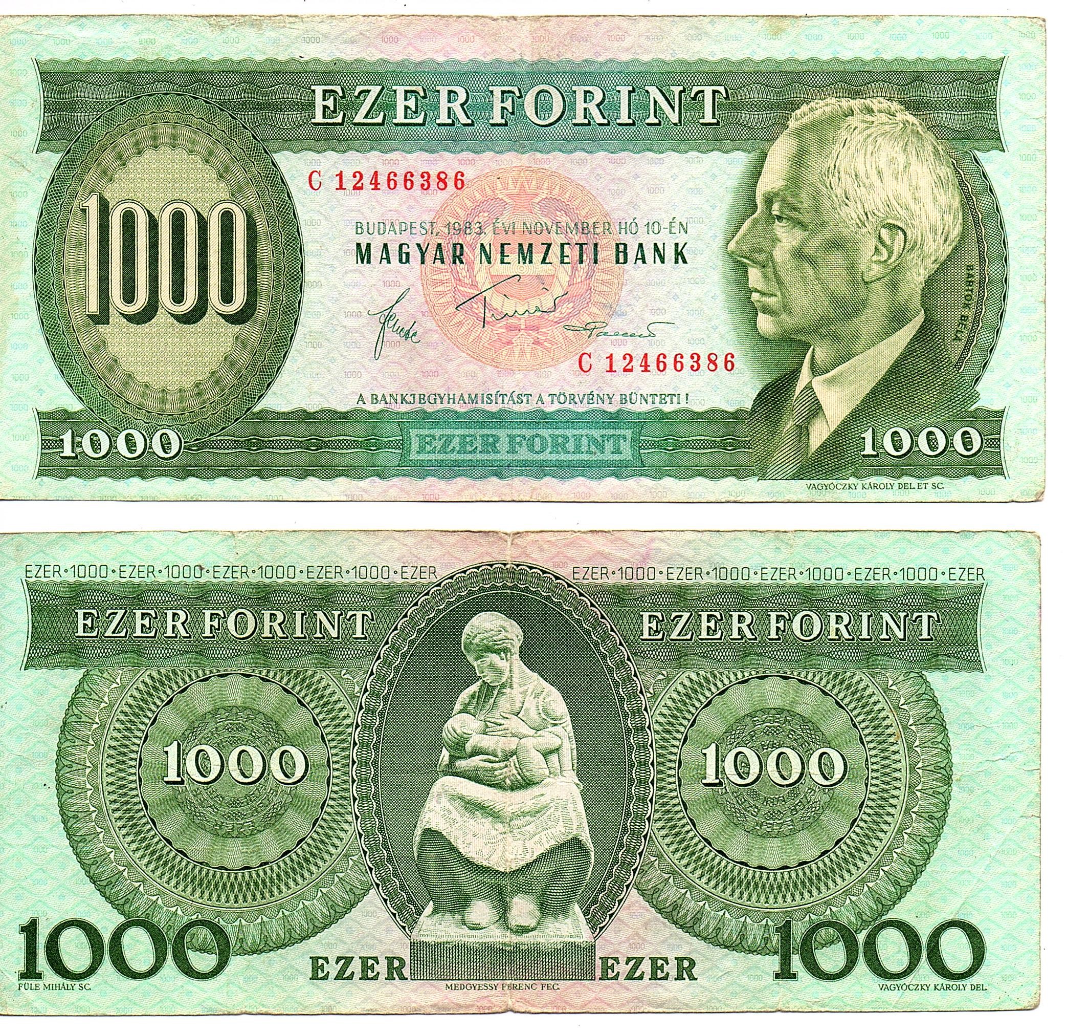 Hungary #173b/VF  1.000 Forint
